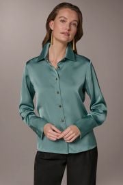SATIN BLOUSE at Donna Karan